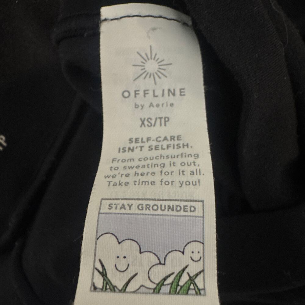Aerie OFFLINE Real Me High Rise Flare Leggings Black XS - Picture 5 of 8